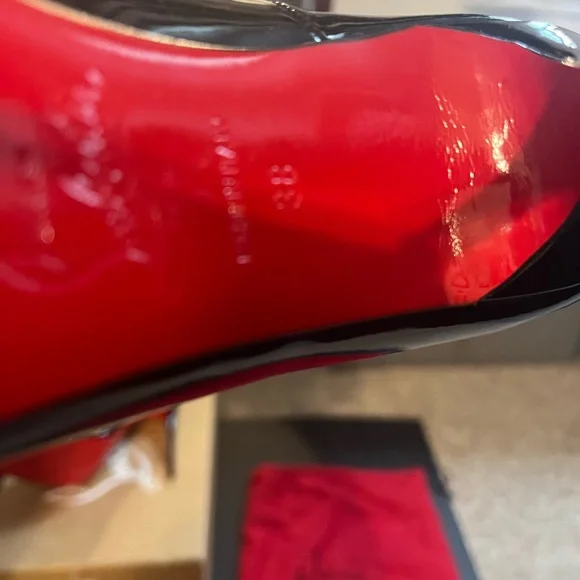 Black red bottoms in original box with box bag included. Like new. - Picture 7 of 9